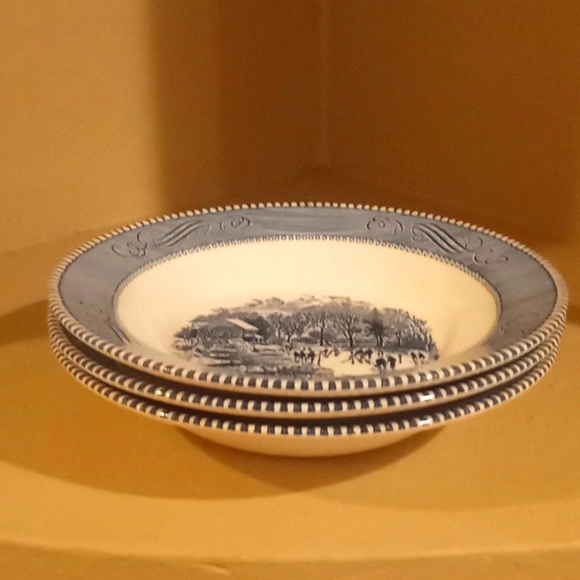 VTG- Currier & Ives by Royal Early Winter- 3 Bowl Bundle - Picture 7 of 11